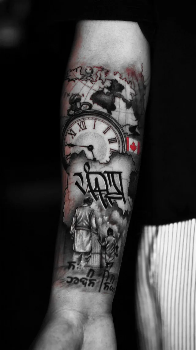 Roots, a forearm tattoo by Karan Sandhar