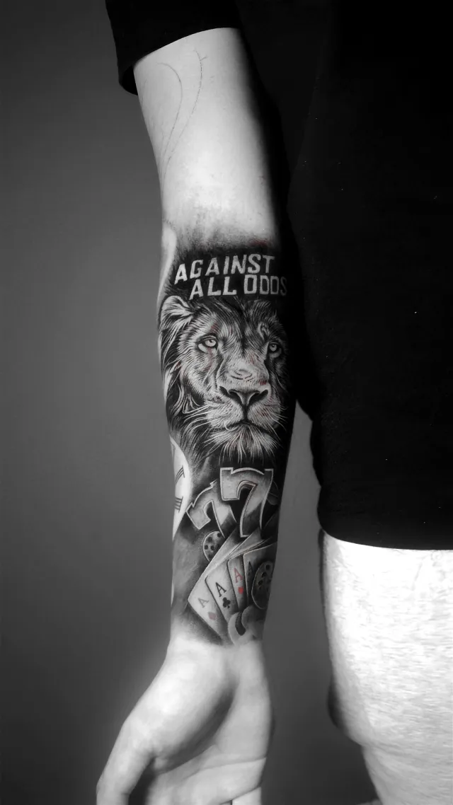 Against all odds, a forearm tattoo by Karan Sandhar